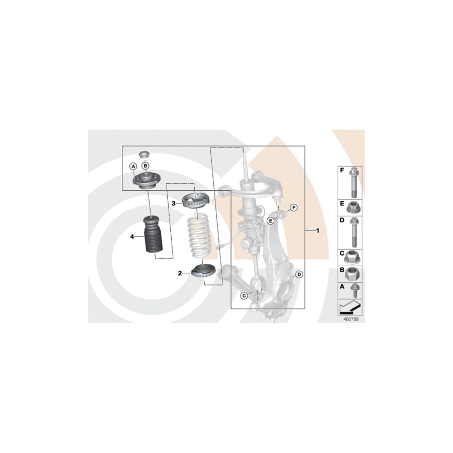 Genuine BMW 31352451330 F13 F07 Repair Kit For Support Bearing VALUE LINE (Inc. 530d, 525d & 520d)