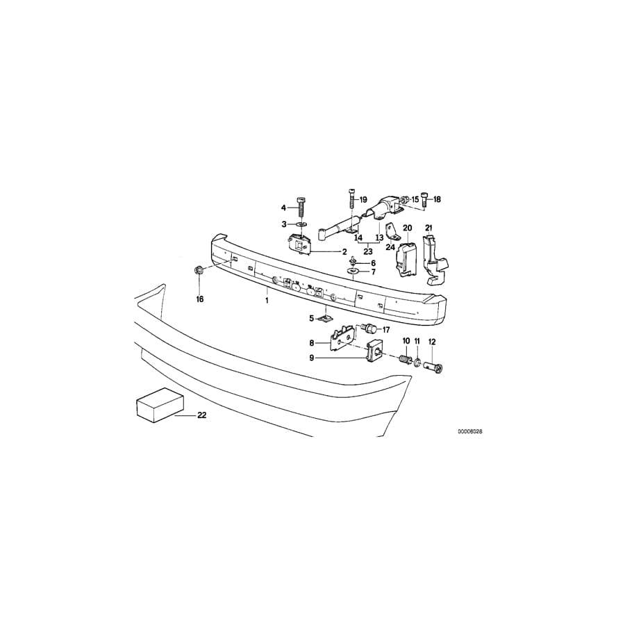 Genuine BMW 51111944174 E34 Carrier (Inc. 525ix, 530i & 525tds)