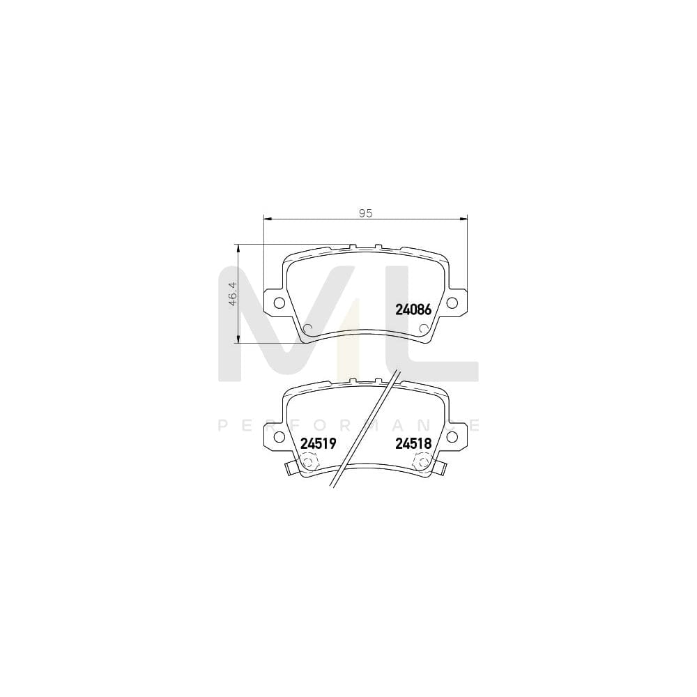 Hella 8DB 355 006-751 Brake Pad Set For Honda Civic Viii Hatchback (Fn, Fk) With Acoustic Wear Warning, With Accessories | ML Performance Car Parts