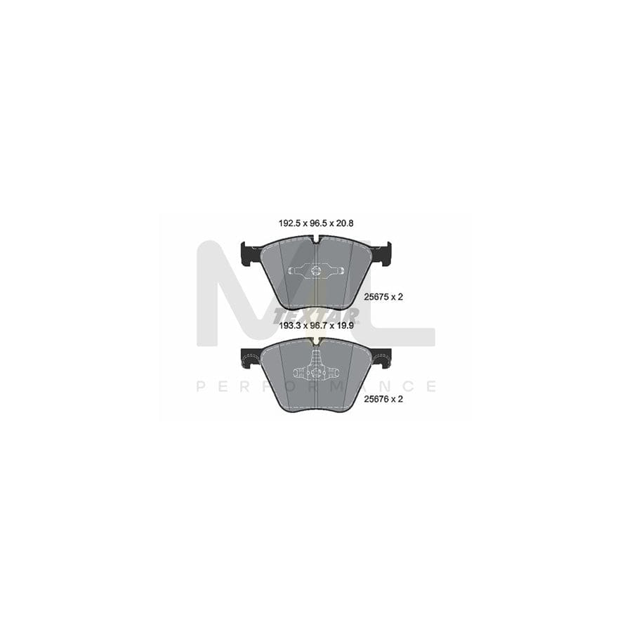 TEXTAR 2567501 Brake pad set for BMW 7 (F01, F02, F03, F04) prepared for wear indicator