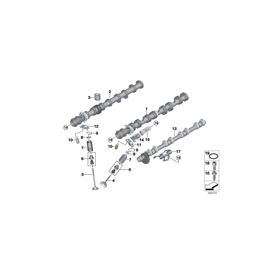 Genuine BMW 11317852367 F91 G06 G14 Camshaft Exhaust CYL. 1-4 (Inc. M8, 750iX & X5 50iX)
