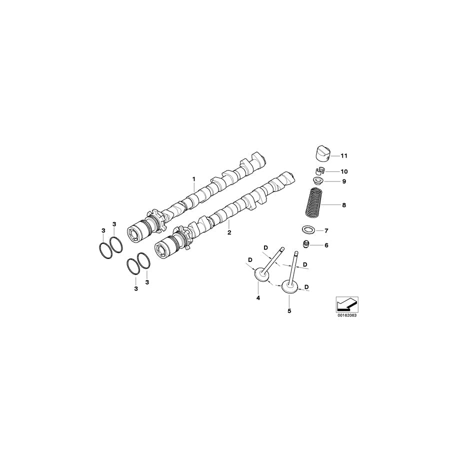 Genuine BMW 11317838187 E92 E93 Inlet Camshaft Zyl.1-4 (Inc. M3)