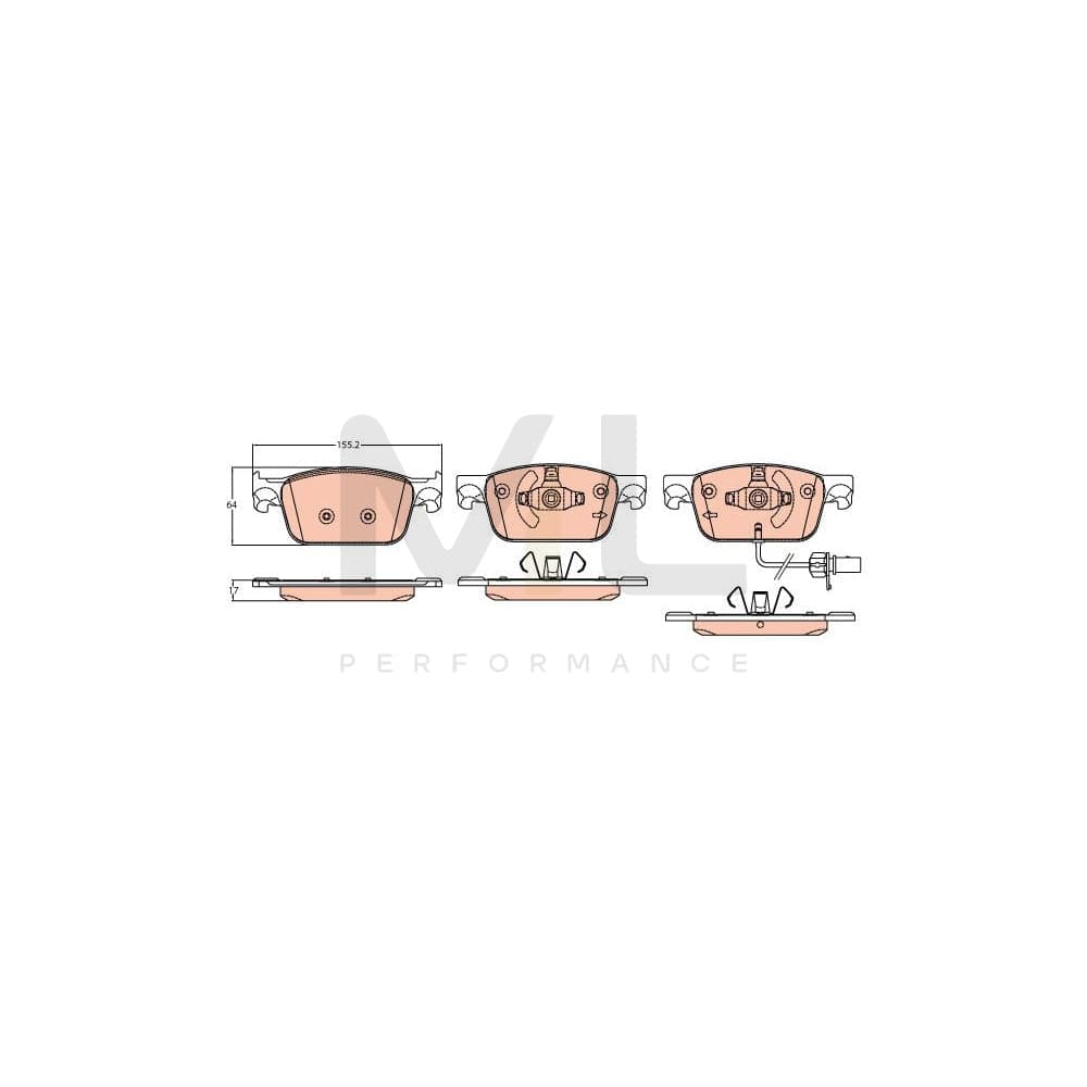TRW Gdb2127 Brake Pad Set Not Prepared For Wear Indicator