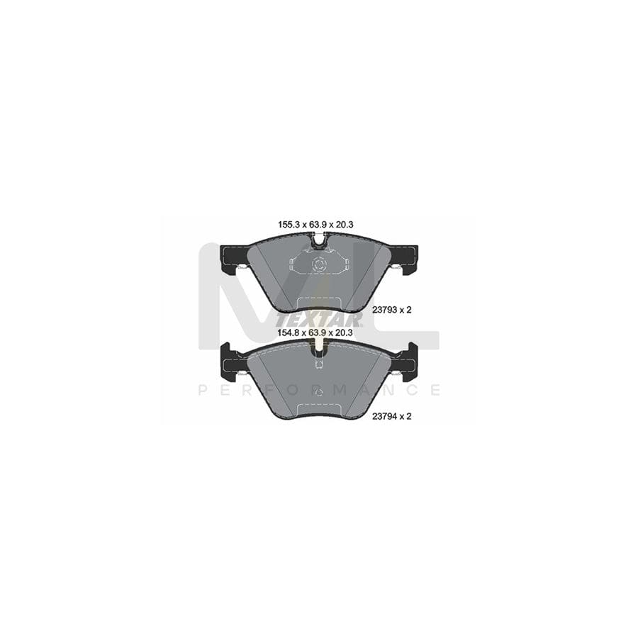TEXTAR epad 2379381 Brake pad set prepared for wear indicator
