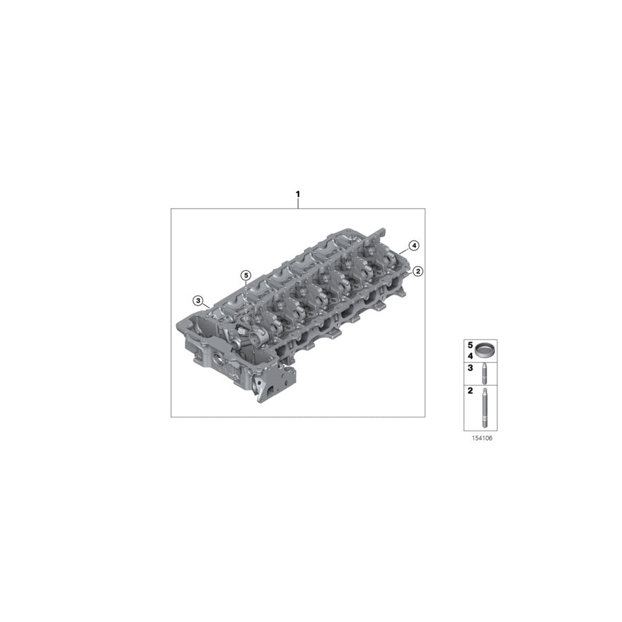 Genuine BMW 11127588249 F01 E60 E71 Cylinder Head (Inc. 535i, M & Z4 35is)