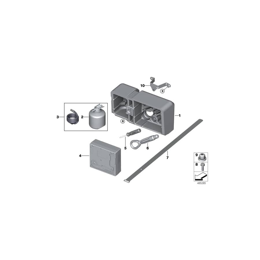 Genuine BMW 71106877570 F46 F48 Storage Tray, Mobility System (Inc. X1 16d, 214d & 218dX)