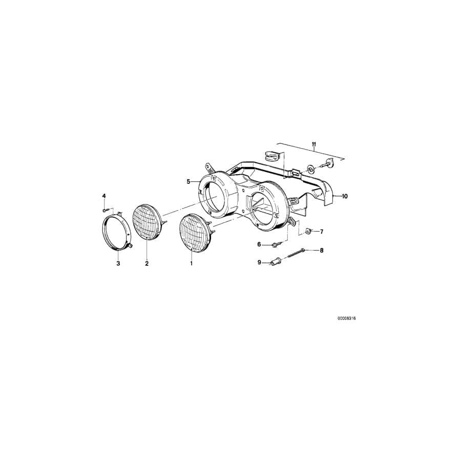 Genuine BMW 63121371382 E23 Supporting Frame Right (Inc. 733i & 735i)