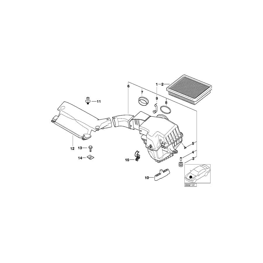 Genuine BMW 13711438765 E65 E85 E83 Sleeve (Inc. 328i, M3 & 318Ci)