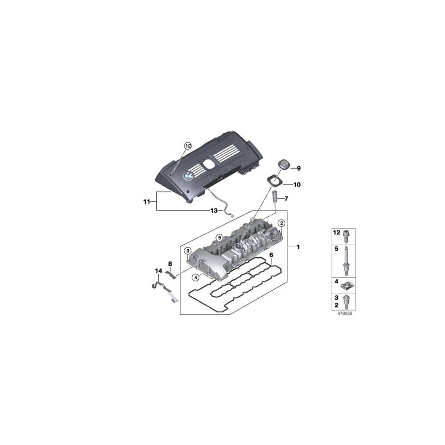 Genuine BMW 11127590235 F10 F11 Ignition Coil Covering (Inc. 530i, 528i & 523i)