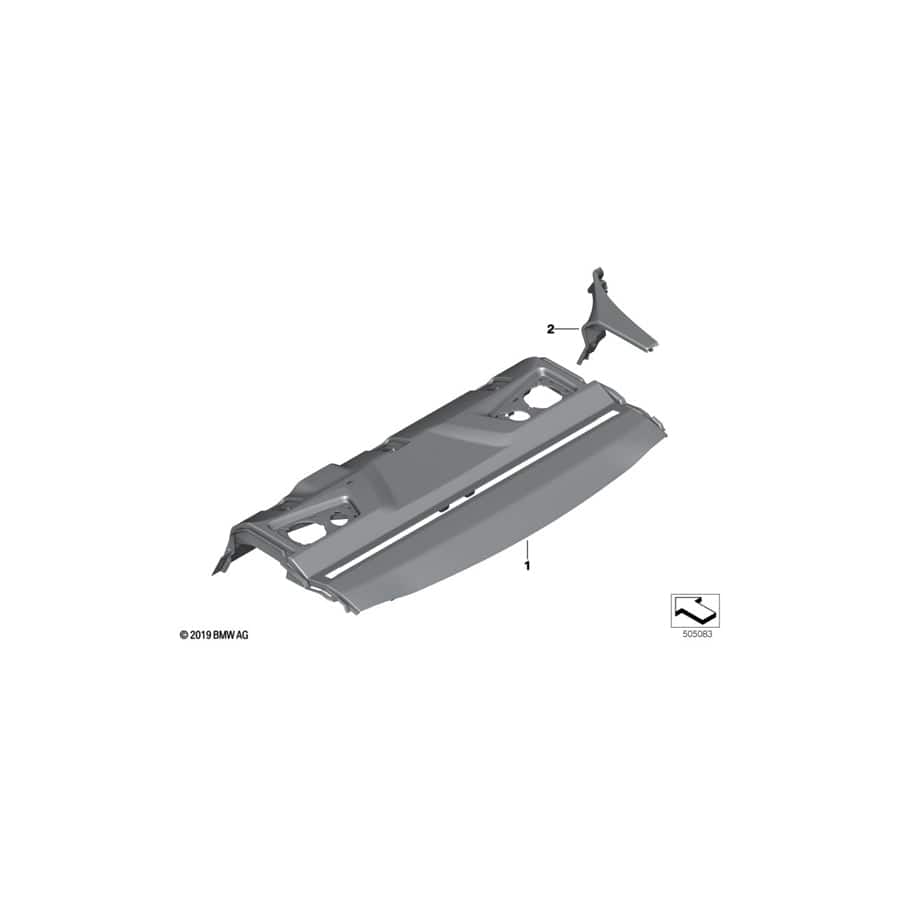 Genuine BMW 51467994968 F93 G16 Trim Cover, Belt Slot, Alcantara, Right TARTUFO (Inc. 840iX, M8 & 840dX)