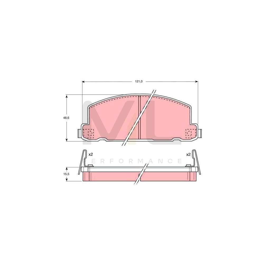 TRW Gdb749 Brake Pad Set With Acoustic Wear Warning