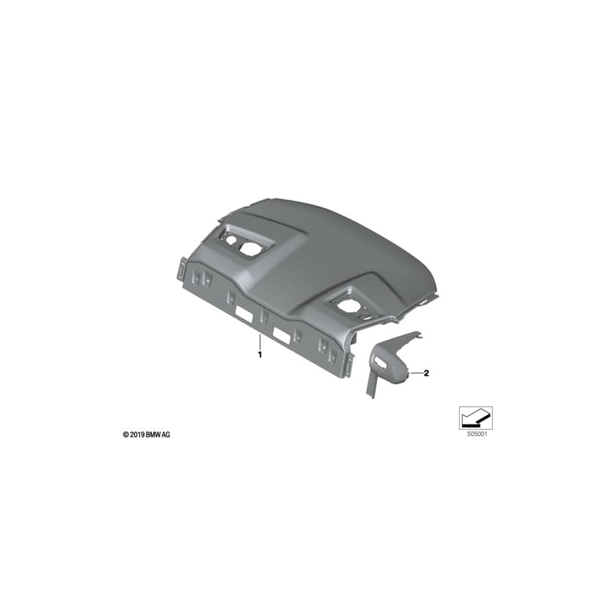 Genuine BMW 51467994601 F92 G15 Rear Window Shelf In Alcantara NACHTBLAU (Inc. 840iX, M8 & M850iX)