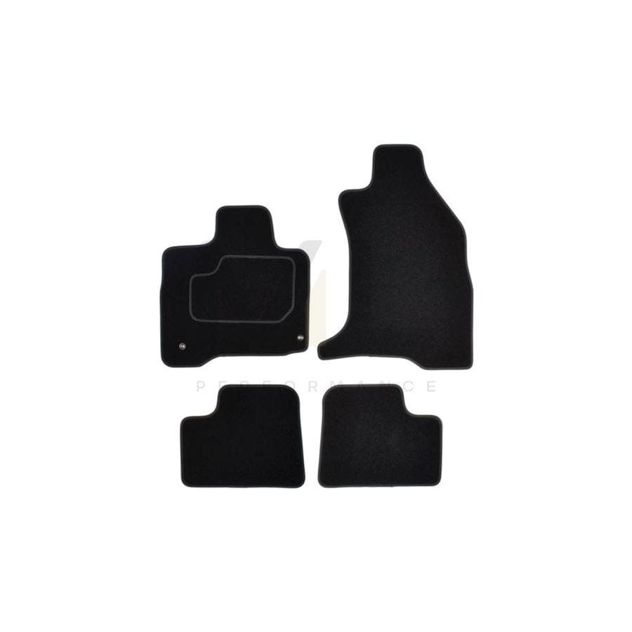 MAMMOOTH A041 CIT196 PRM 01 Floor mat set for CITROテ起 C-Zero Hatchback Textile, Front and Rear, Quantity: 4, Black