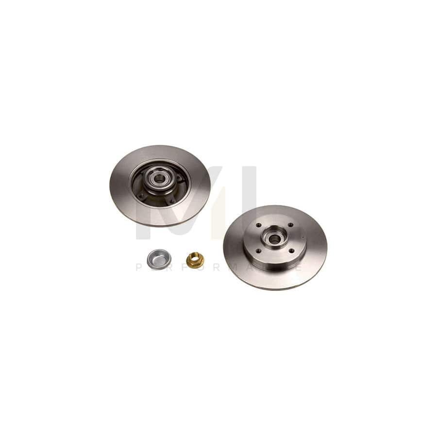 TRW DF4452BS Brake Disc Solid, with ABS sensor ring, with wheel bearing - 1 piece