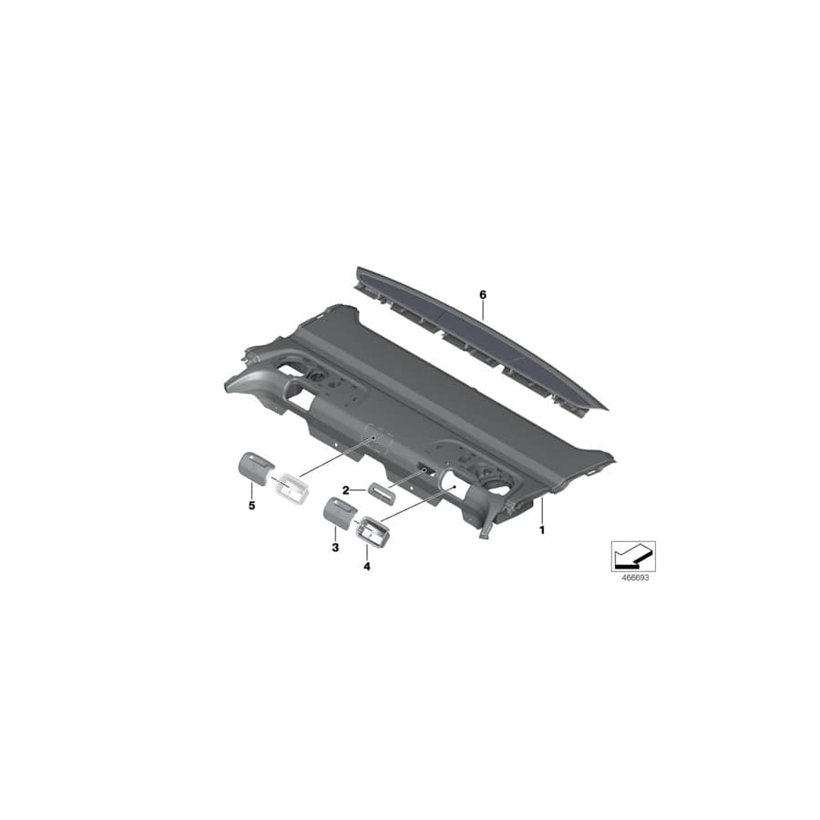 Genuine BMW 51467990209 G12 G11 Trim Cover For Top Tether RAUCHWEIß (Inc. 750dX, 750Li & 730i)