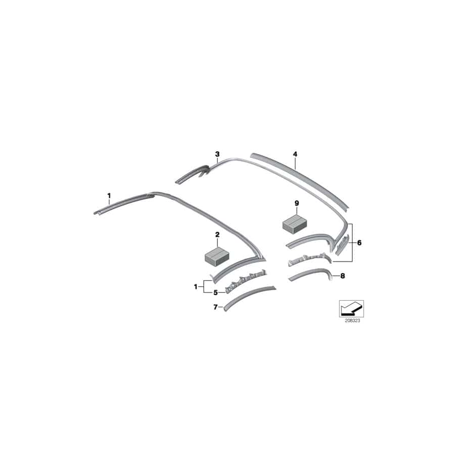 Genuine BMW 54377256887 E89 Mount, Seal, Front (Inc. Z4 35i, Z4 18i & Z4 35is)