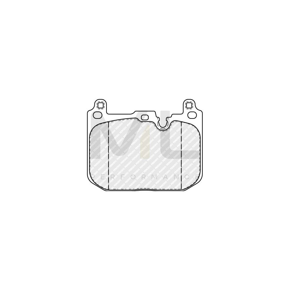 Ferodo FDB5112 Brake Pad Set Prepared for Wear Indicator, Without Accessories