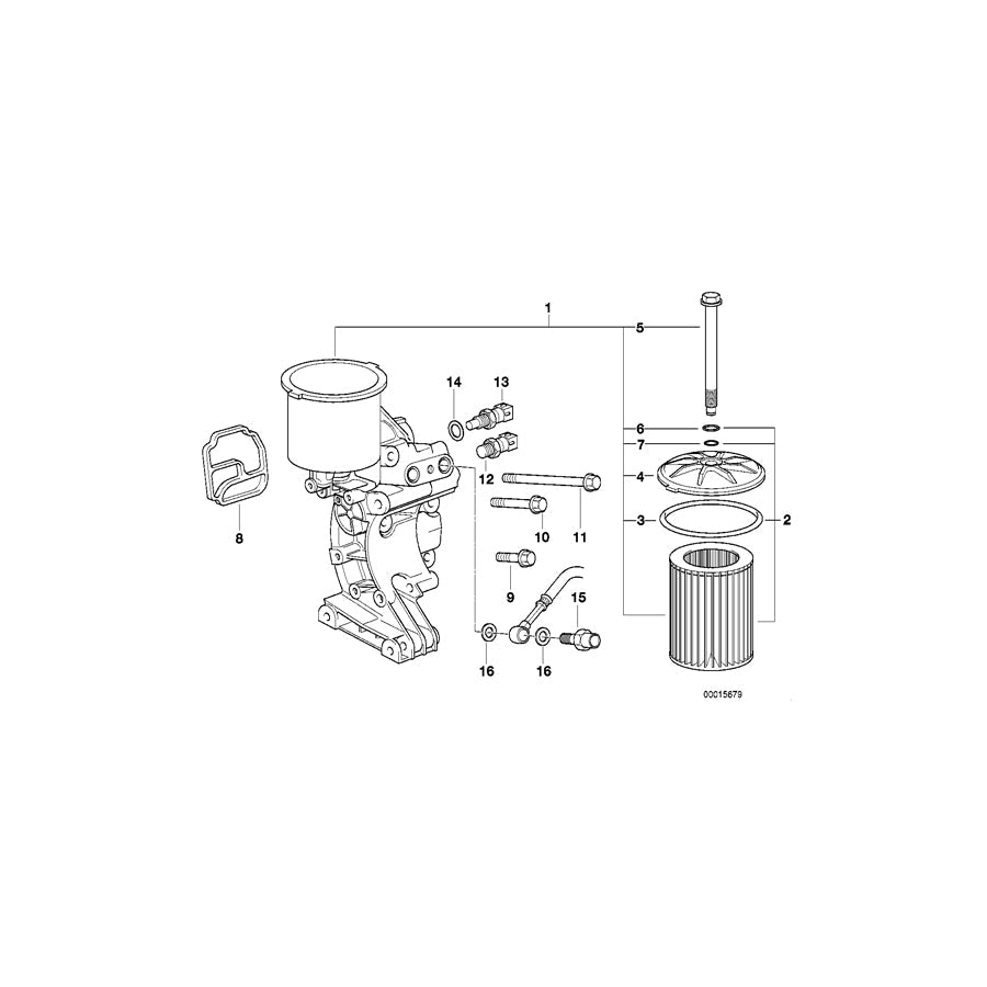 Genuine BMW 11421406653 E36 Aggregate Support With Oil Filter (Inc. Z3 M)