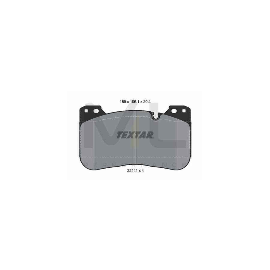 TEXTAR 2244101 Brake pad set prepared for wear indicator