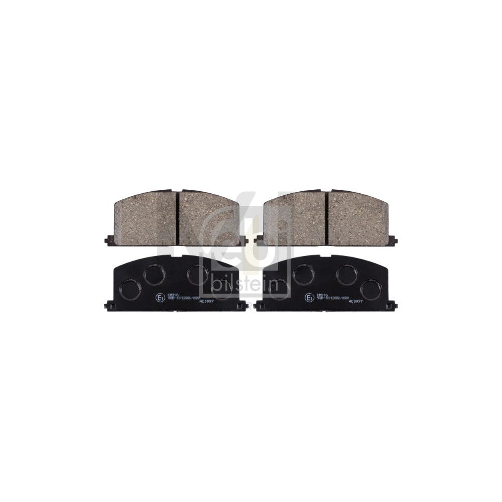Febi Bilstein 16581 Brake Pad Set Front Axle, Excl. Wear Warning Contact, With Acoustic Wear Warning | ML Performance Car Parts