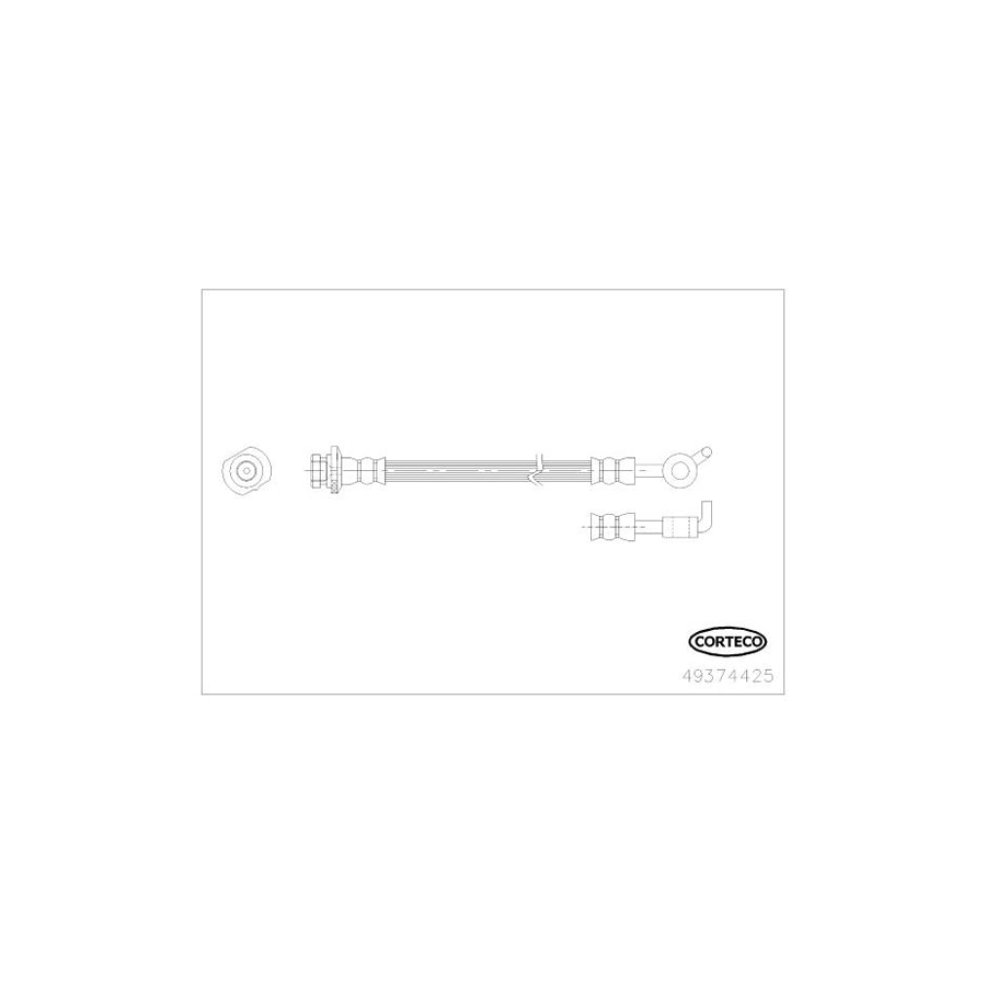 Corteco 49374425 Brake Hose for Nissan Qashqai / Qashqai 2 I (J10, Nj10)