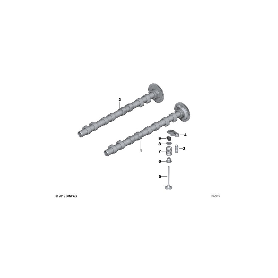 Genuine BMW 11318575435 E82 E92 E84 Inlet Camshaft (Inc. X1 23dX, X1 20d & X1 18dX)