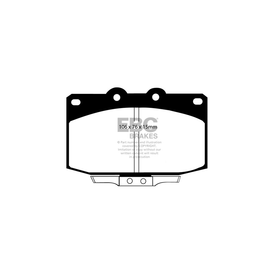 EBC PD01KF888 Mazda RX7 Greenstuff Front Brake Pad & Plain Disc Kit - Akebono Caliper 2 | ML Performance UK Car Parts