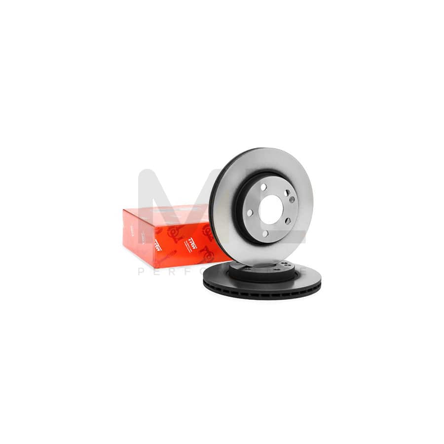 TRW DF4393 Brake Disc Vented, Painted, High-carbon - 1 piece