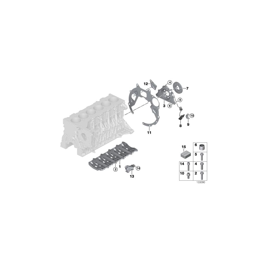 Genuine BMW 11117793900 E65 E39 E61 Bowl Reinforcement (Inc. X5 3.0d, 535d & X3 3.0d)