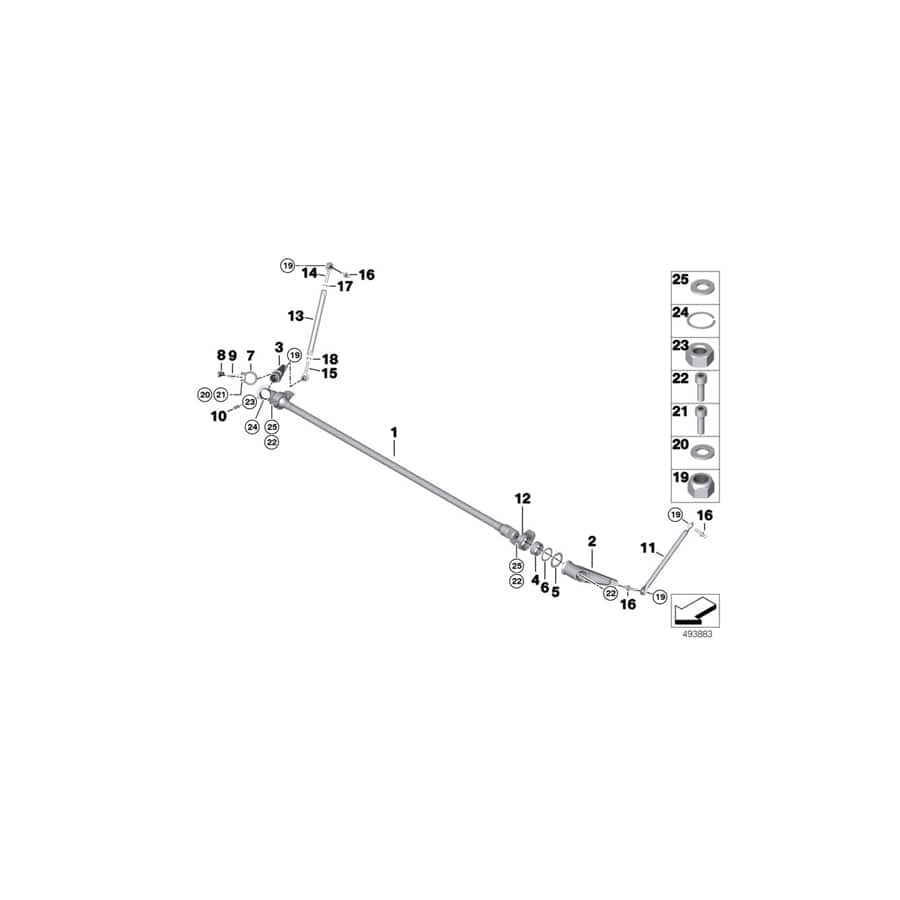 Genuine BMW 31358420474 Supporting Bracket Stabilizer (Inc. M6 GT3)