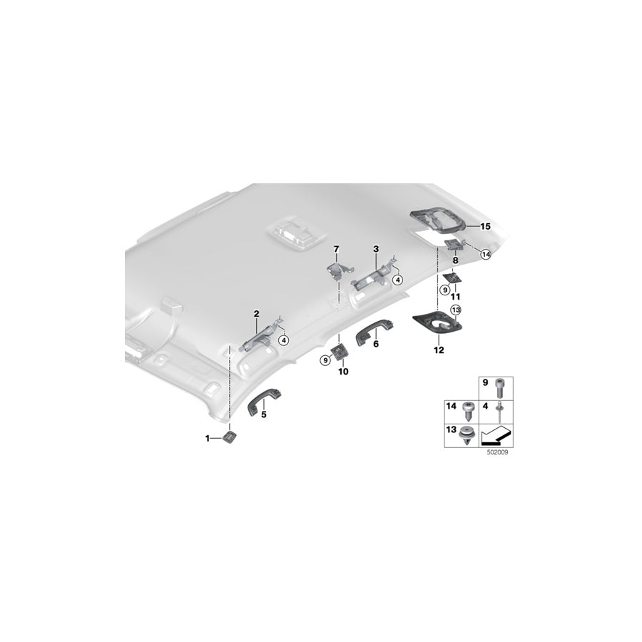Genuine BMW 51477331443 F48 Holder, Luggage Partition Net, Frnt Lft. (Inc. X1 28i, X1 20iX & X1 25dX)