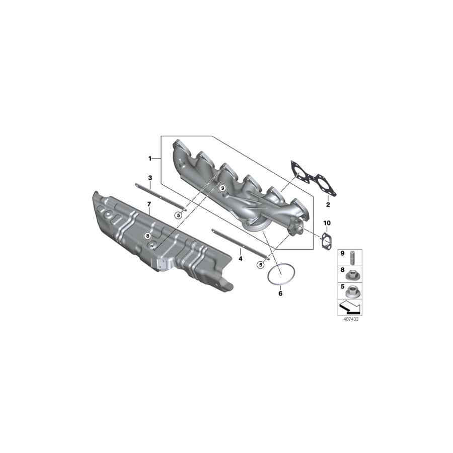 Genuine BMW 11627808160 F02 F10 E92 Reinforcement Plate (Inc. 530d 155kW, 530dX & 325d)