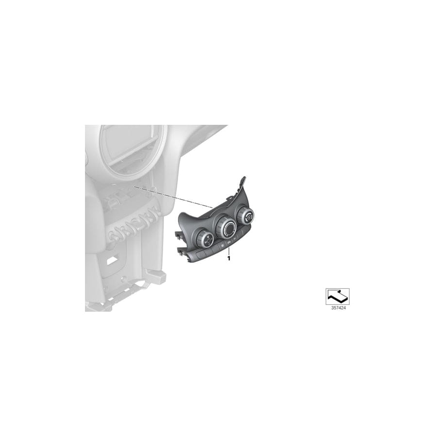 Genuine BMW 61319354518 F55 F56 Air Conditioning Control (Inc. One, Cooper S & Cooper)