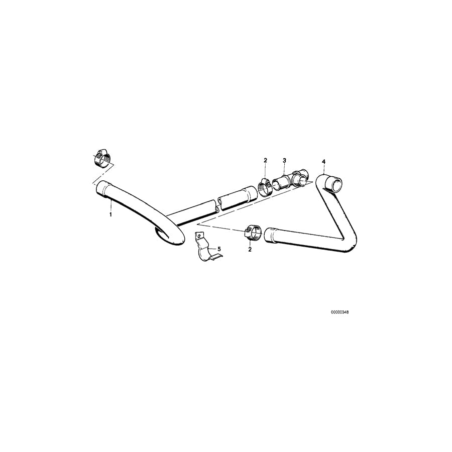 Genuine BMW 11531719983 E24 Hose (Inc. 635CSi)