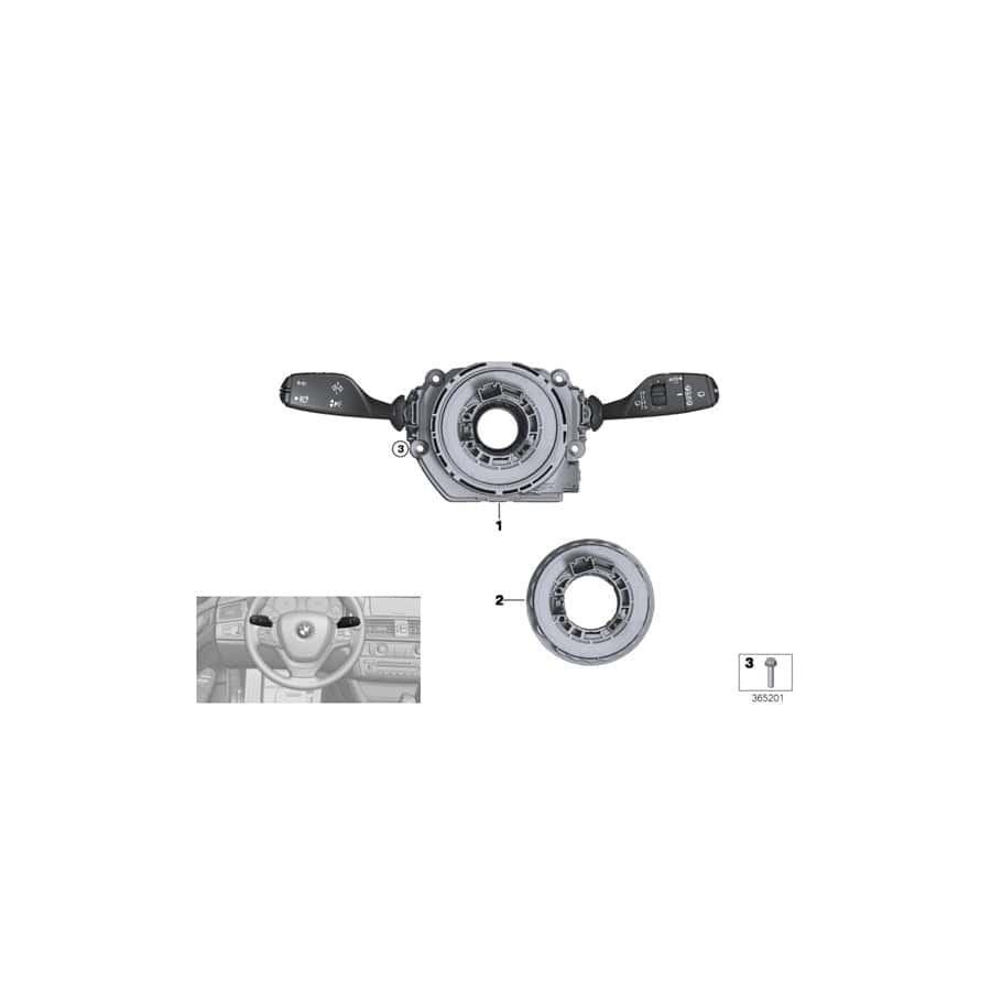 Genuine BMW 61316827376 F26 F16 Switch Unit Steering Column (Inc. X4 28iX, X4 M40iX & X6 50iX)