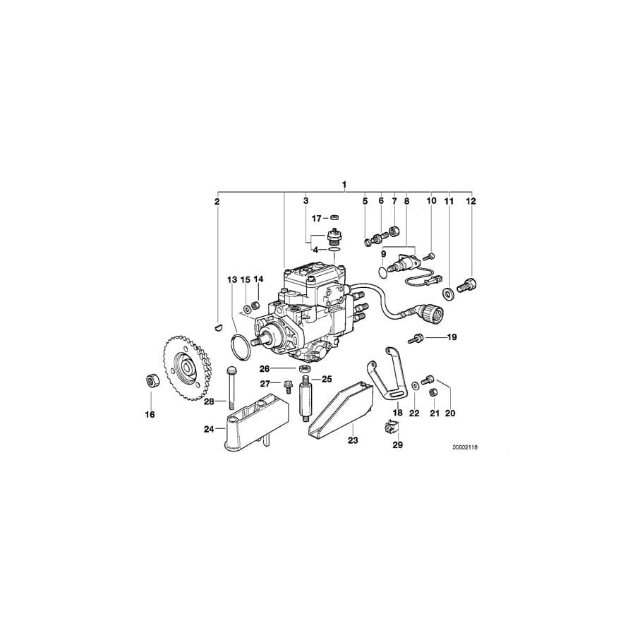 Genuine BMW 13512245735 E36 E34 At-Injection Pump DDE2/68mm (Inc. 525tds, 525td & 325td)