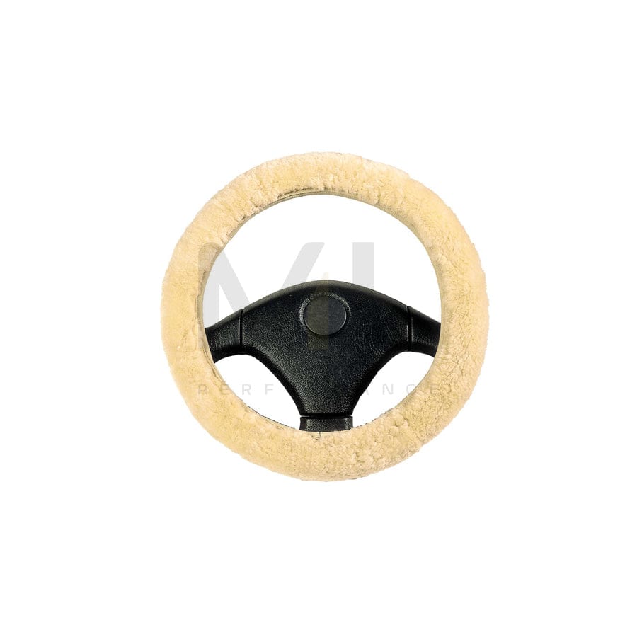 WALSER 19543 Steering wheel cover Beige, Ø: 36-41cm, Sheepskin