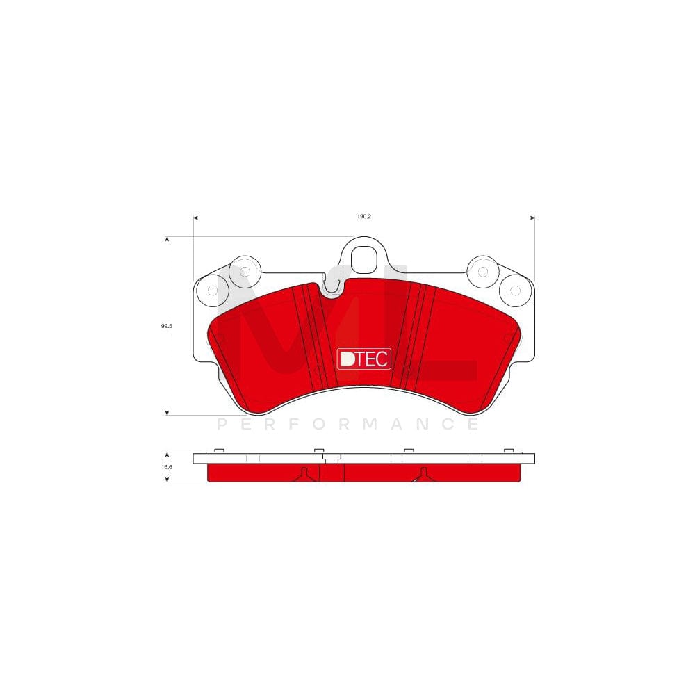 TRW Dtec Cotec Gdb1547Dte Brake Pad Set Prepared For Wear Indicator