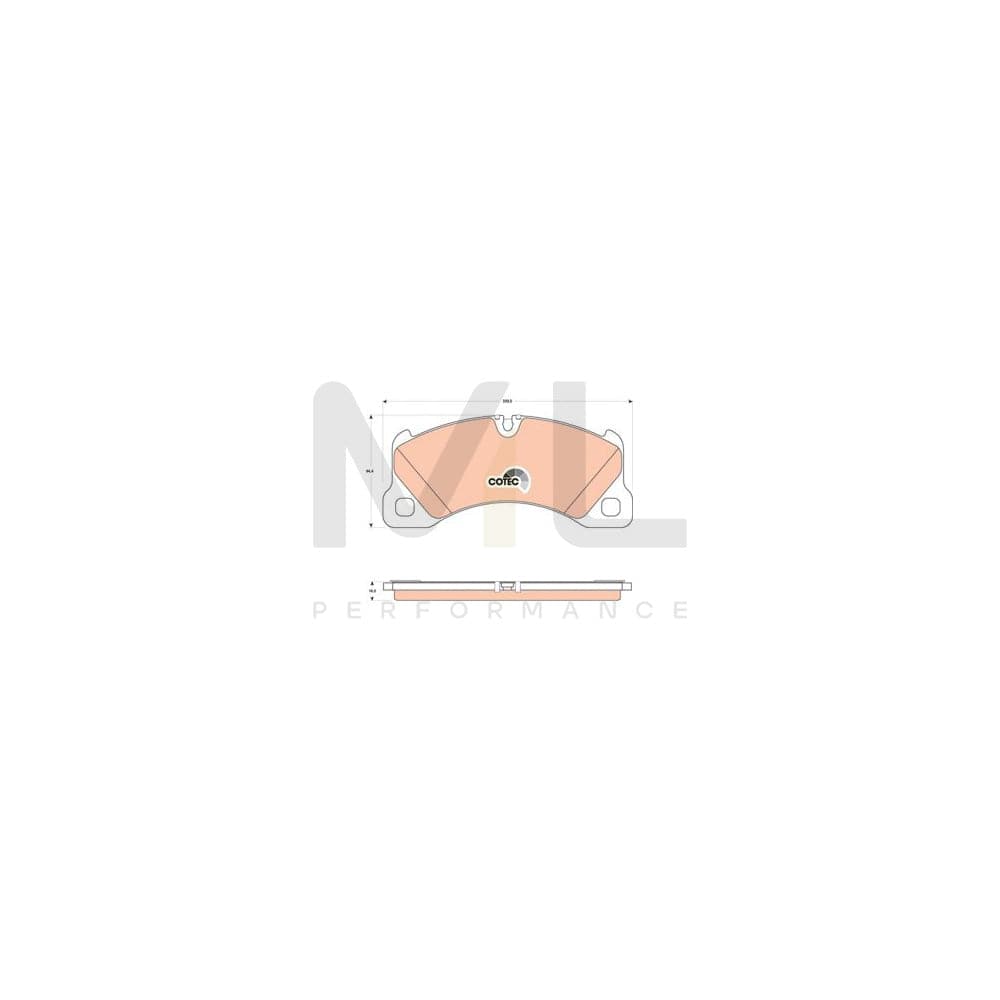 TRW Cotec Gdb1774 Brake Pad Set Prepared For Wear Indicator