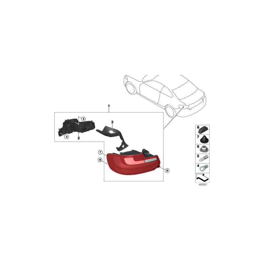 Genuine BMW 51317186167 E71 F87 M Spacer, Adhesive (Inc. 220i, X6 M50dX & X5 30dX)