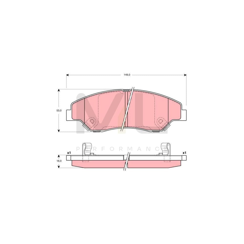 TRW Gdb3241 Brake Pad Set With Acoustic Wear Warning