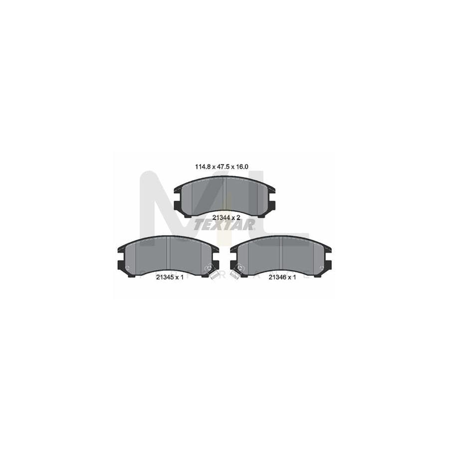 TEXTAR 2134401 Brake pad set with acoustic wear warning