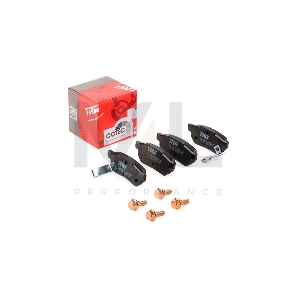 TRW Cotec Gdb499 Brake Pad Set With Acoustic Wear Warning, With Brake Caliper Screws, With Accessories