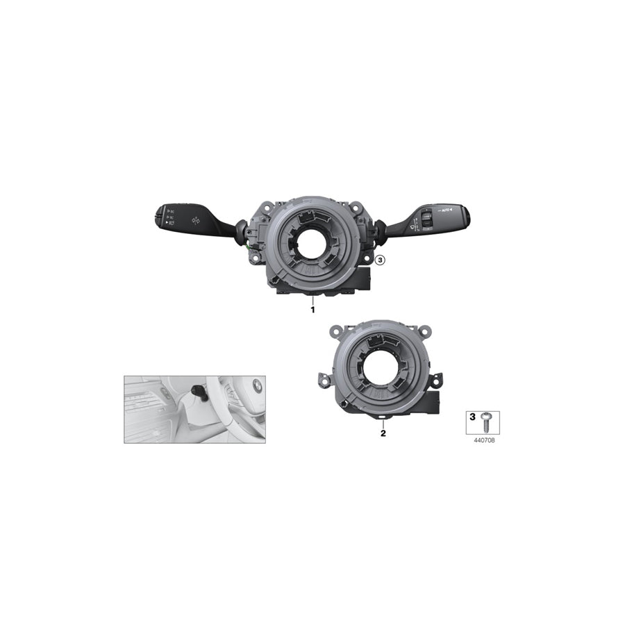 Genuine BMW 61319472544 G11 G30 F44 Switch Unit Steering Column (Inc. 730d, 218i & 730i)