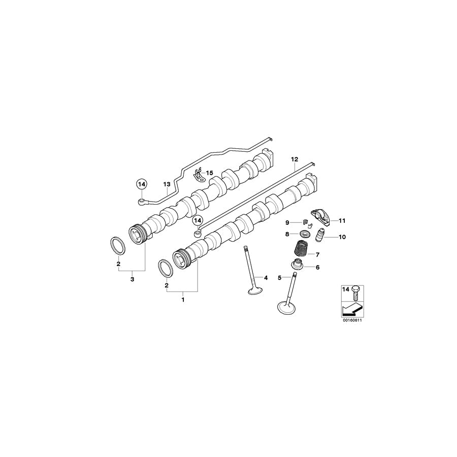 Genuine BMW 11337542421 E81 E90 E91 Roller Drag Lever (Inc. 316i, 120i & 320i)