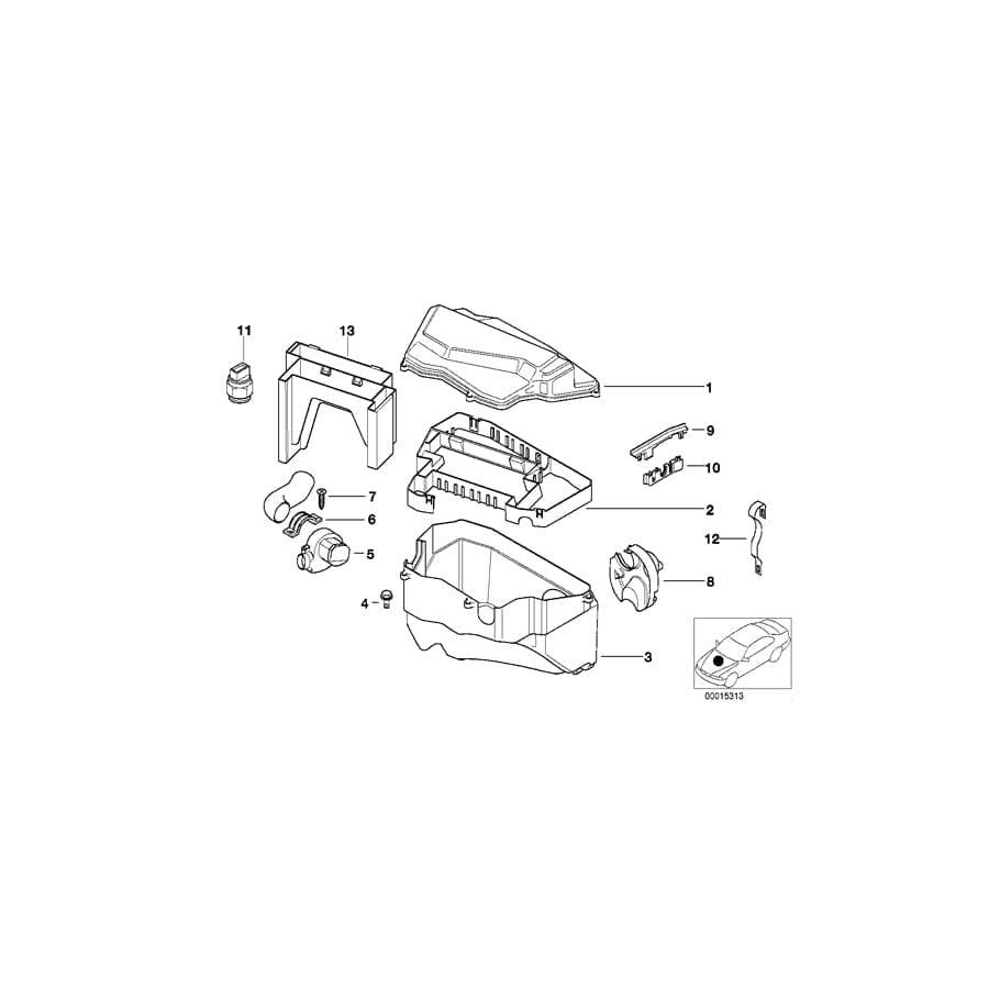 Genuine BMW 12901427552 E39 Cover (Inc. 540iP, 528i & 540i)