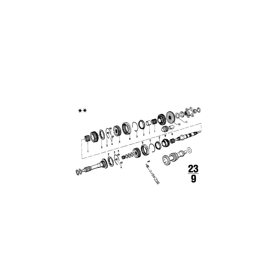 Genuine BMW 23221630218 E28 E30 E21 Shim 33,1X42X2,25 (Inc. 2000, 1802 & 316)