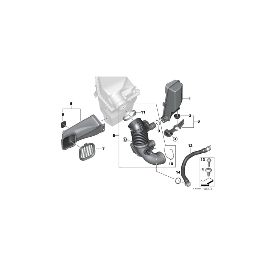 Genuine BMW 13718607951 G12 G14 Resonator Holder (Inc. 840i, 530d & 745Le)