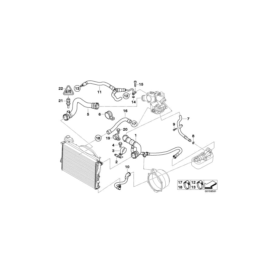 Genuine BMW 11531712953 E38 Bracket (Inc. L7, 750iLP & 750iL)