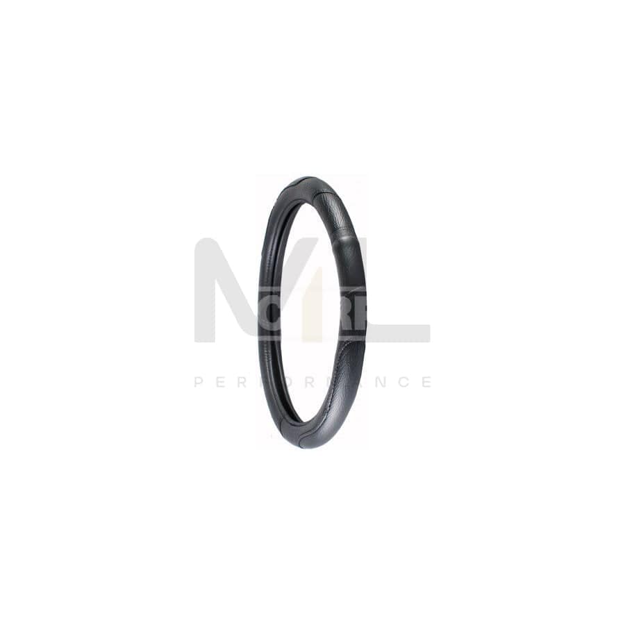 CARPRISS 79323302 Steering wheel cover Black, Ø: 39-43cm, Leather, PU (Polyurethane), Thermoplast
